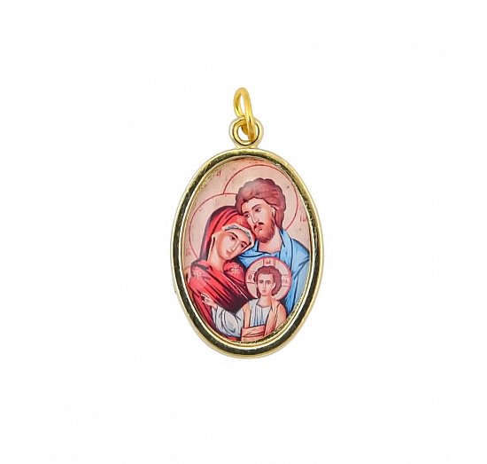 Medalik metalowy kolorowy św. Rodzina